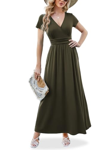 WEAR OR WRAP 2026ssサイズ2 ANRILITA 2026 Summer Fall Casual Wrap Maxi Dresses Flowy Elegant